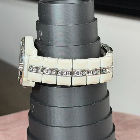 Brighton Dana Point White Link Watch with Swarovski Crystals β Needs Battery - Picture 10 of 12
